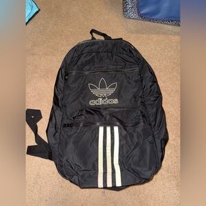 Adidas Black and White Backpack